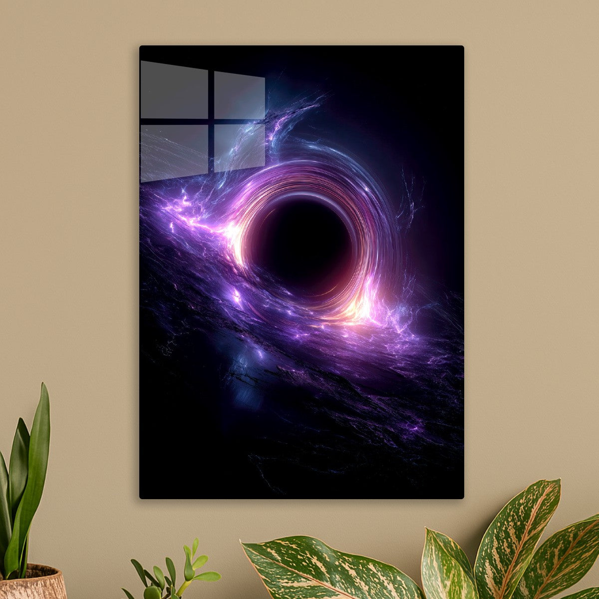 Black Hole Purple Energy Flow