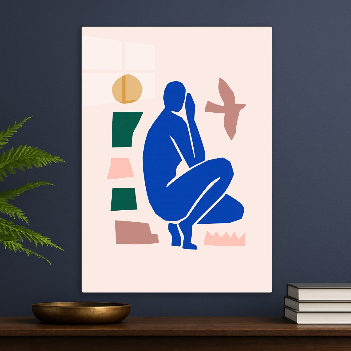 Abstract Blue Silhouette 