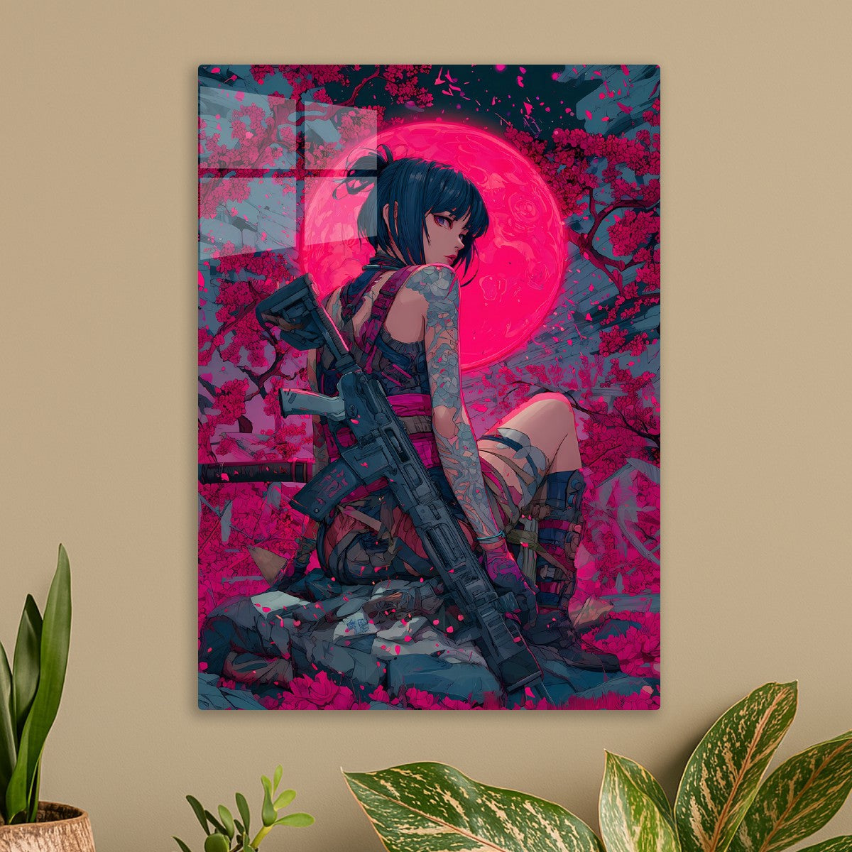 Tattooed Anime Geisha Girl 