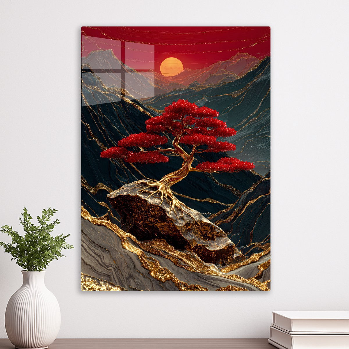 Golden Red Bonsai Japanese