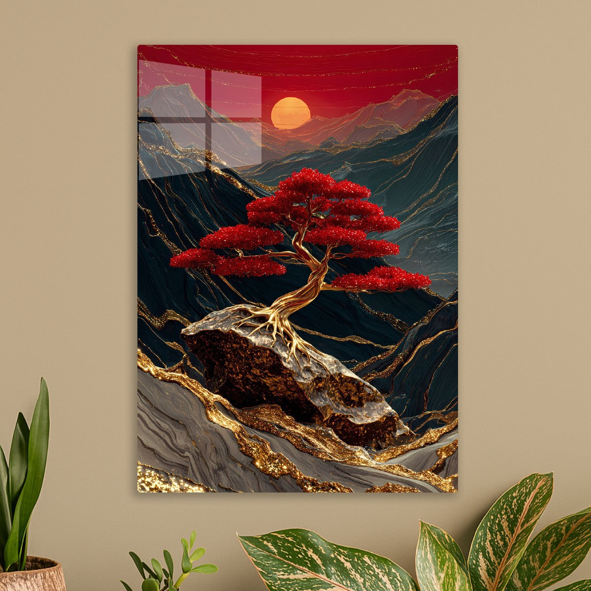 Golden Red Bonsai Japanese