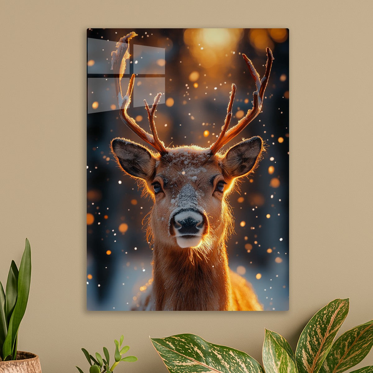 Golden Winter Deer