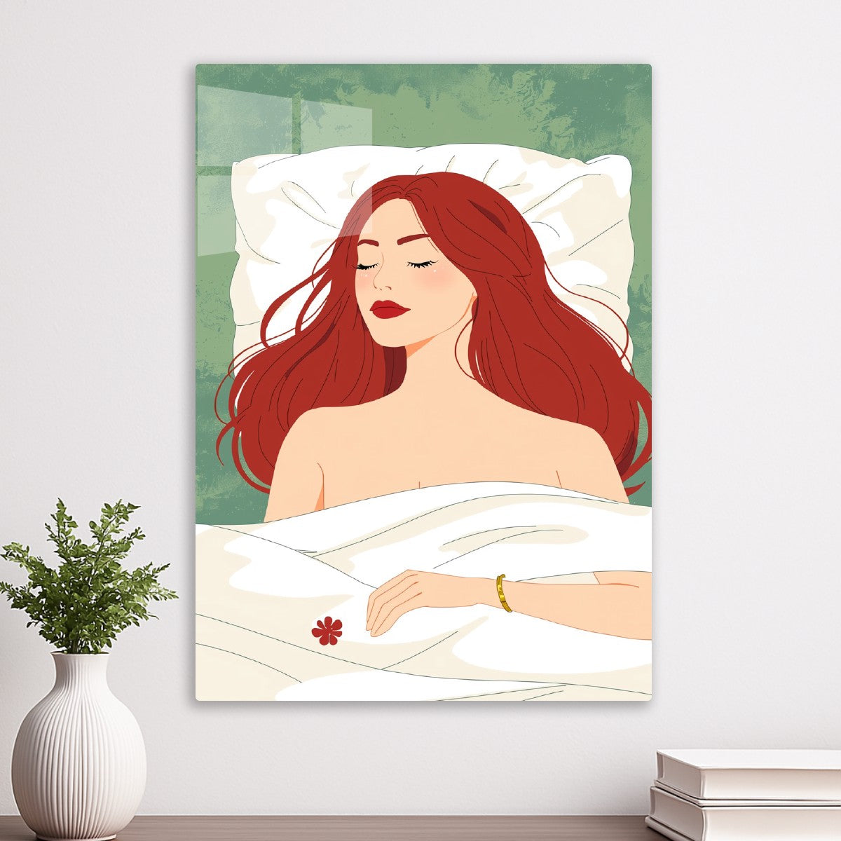 Sleeping Red hair lady
