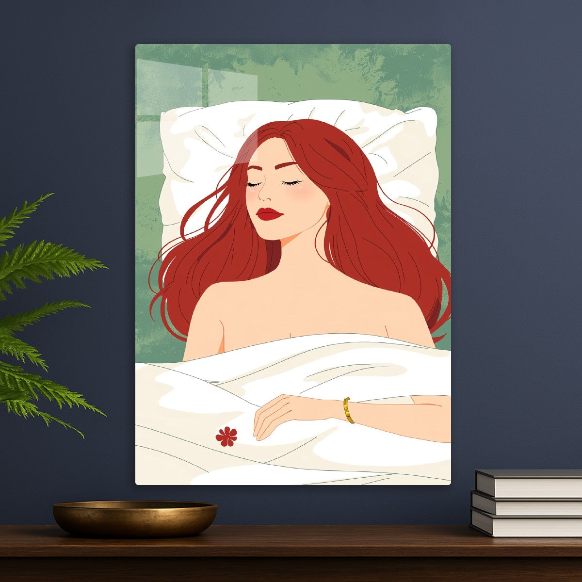 Sleeping Red hair lady