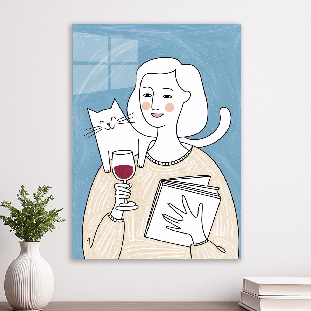 Wine and cat