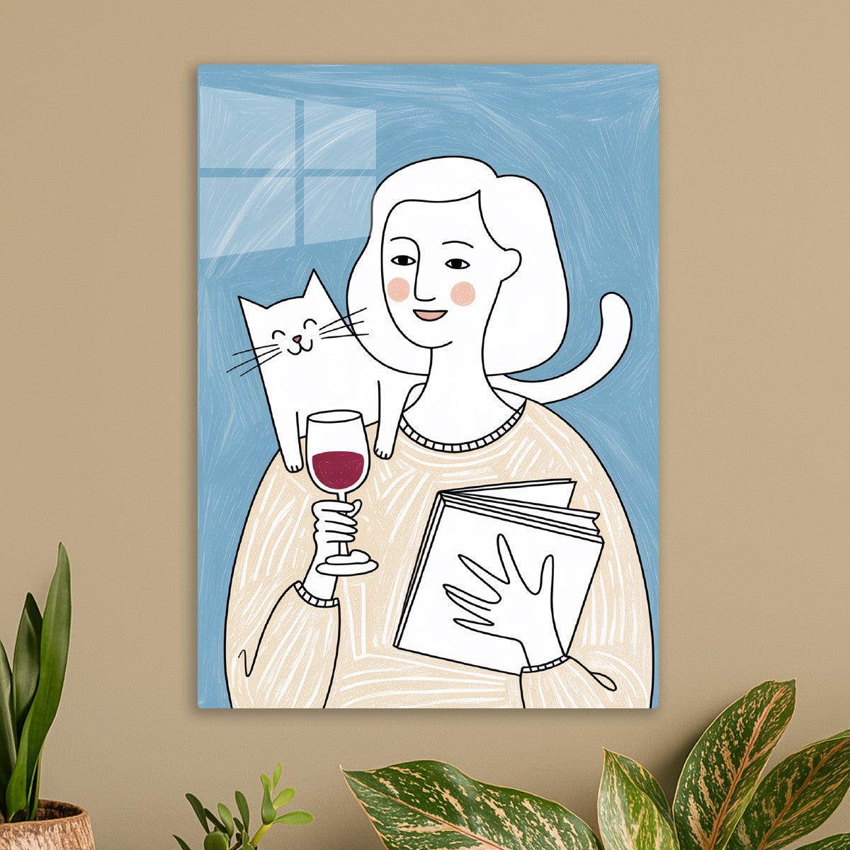 Wine and cat