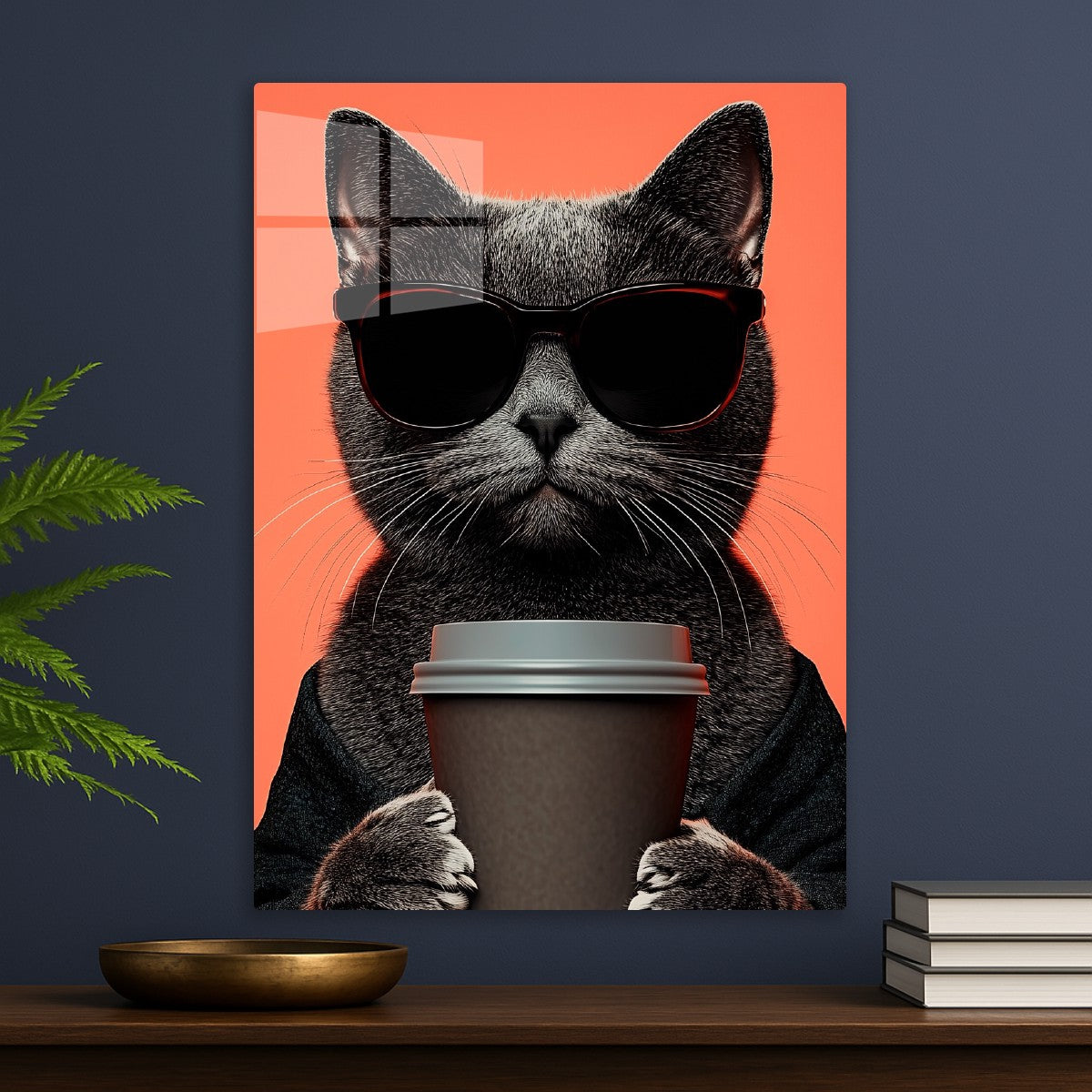 Funny Cat Coffee Break 