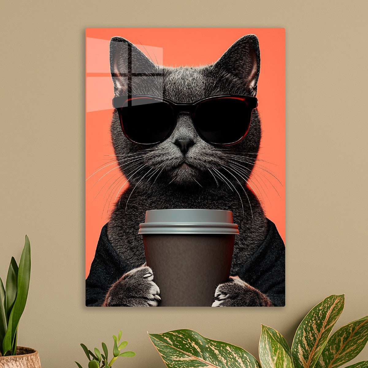 Funny Cat Coffee Break 