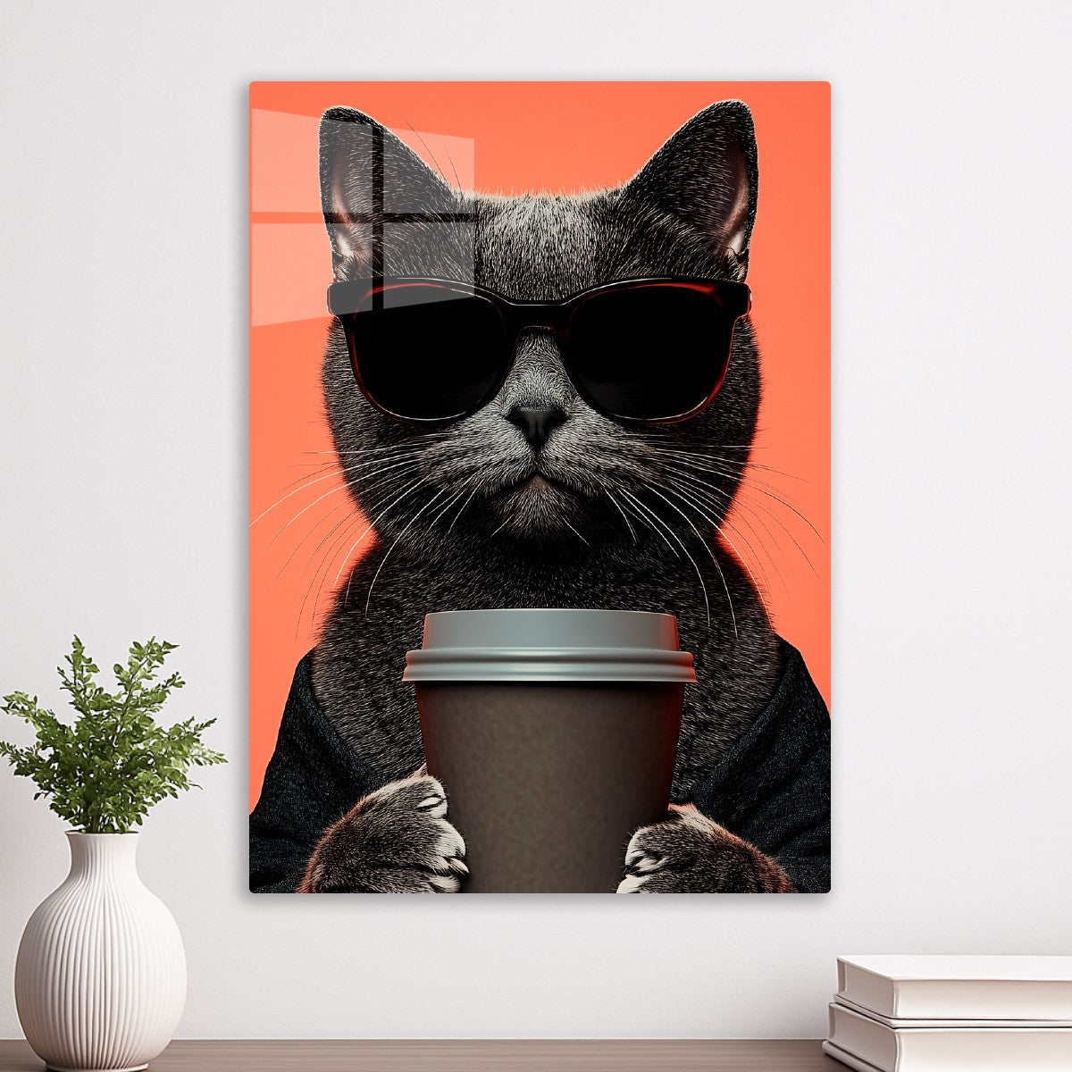 Funny Cat Coffee Break 