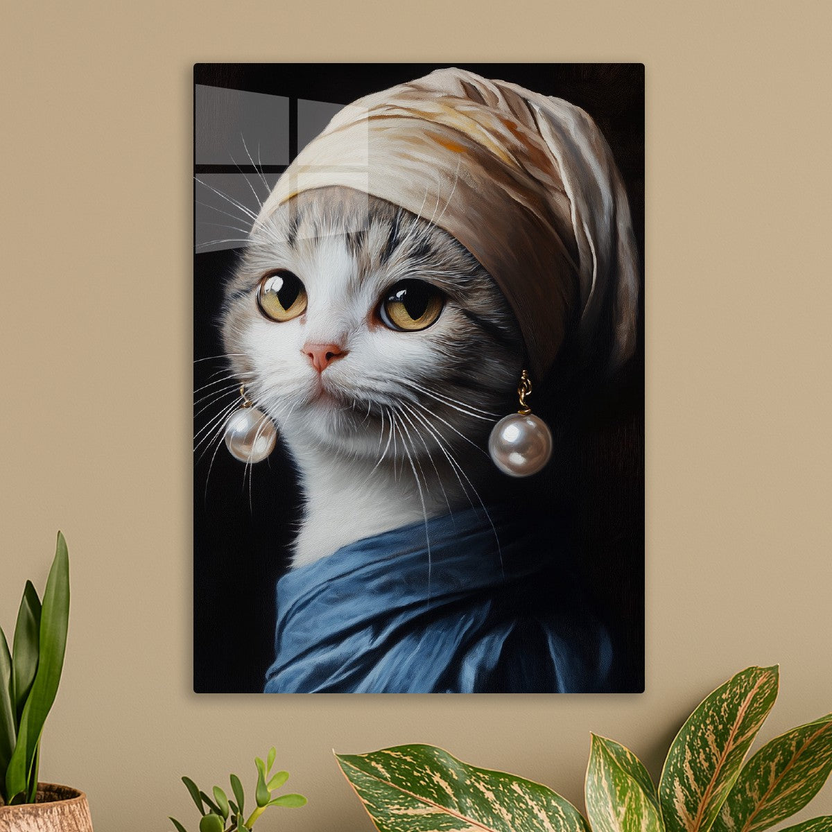 Cat With Pearl Earring
