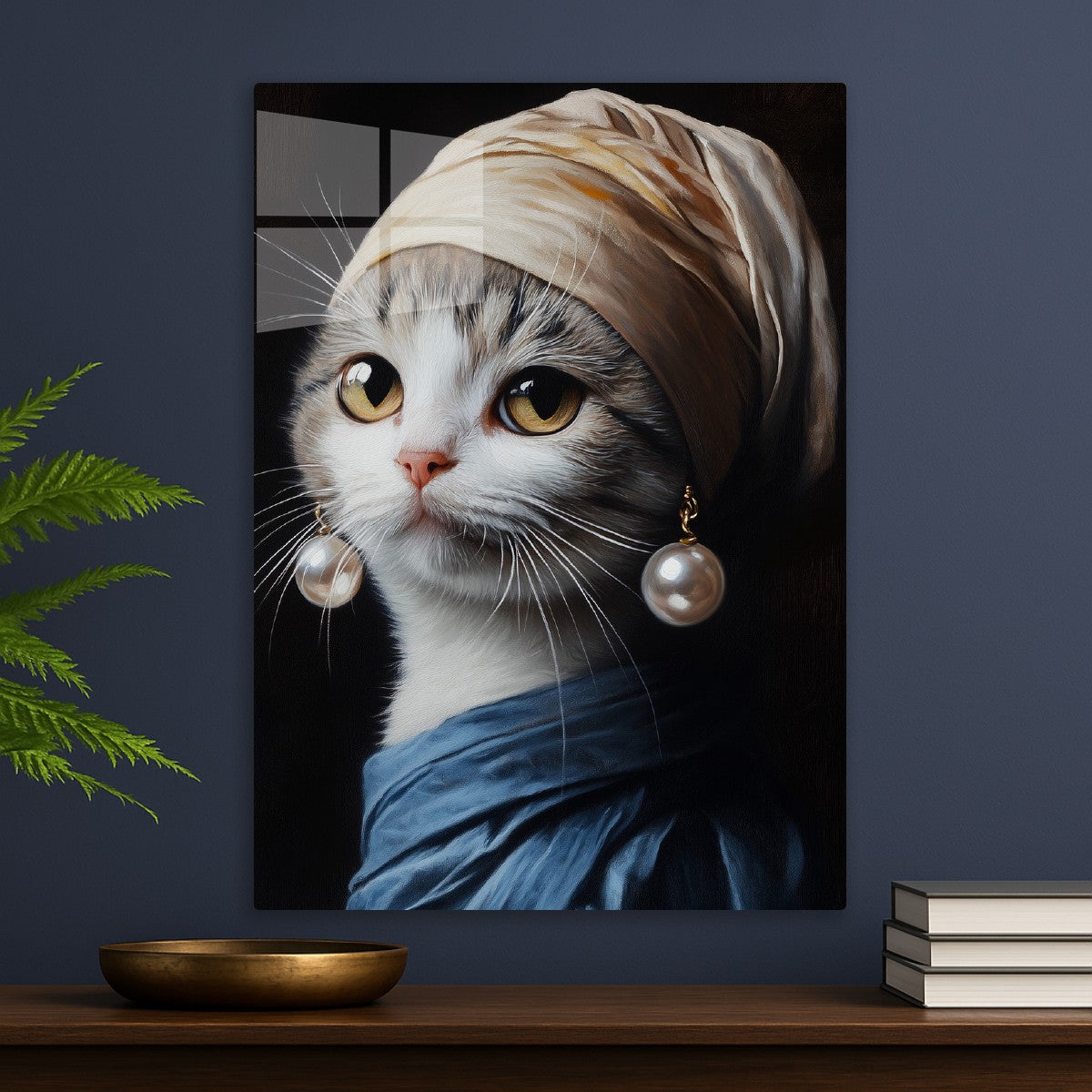 Cat With Pearl Earring
