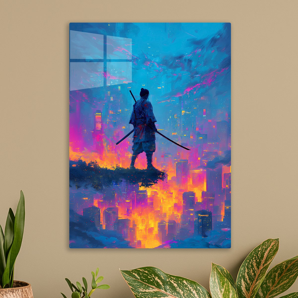 Samurai Japan Katana Cityscape