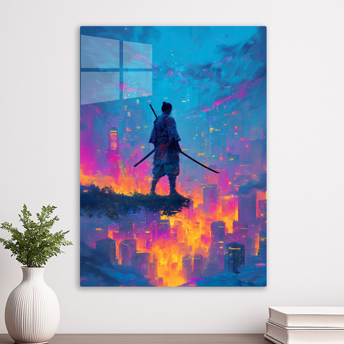 Samurai Japan Katana Cityscape