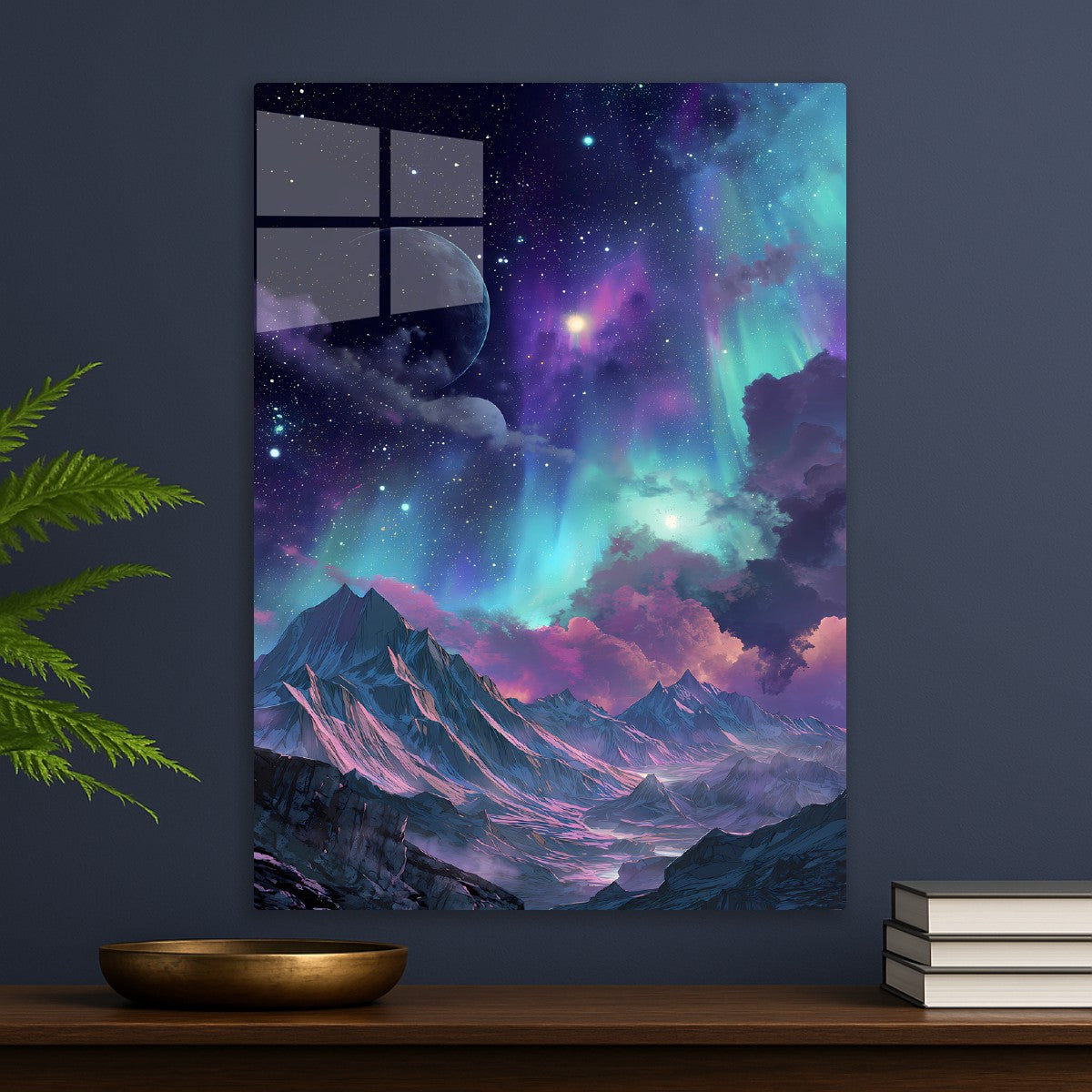 Space Cosmic Nebula Mountains