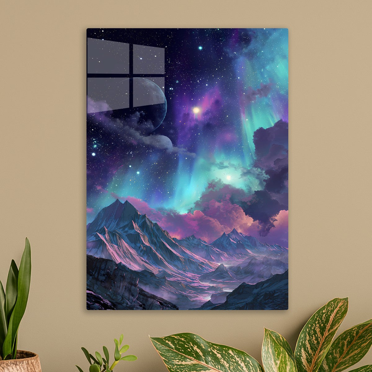 Space Cosmic Nebula Mountains