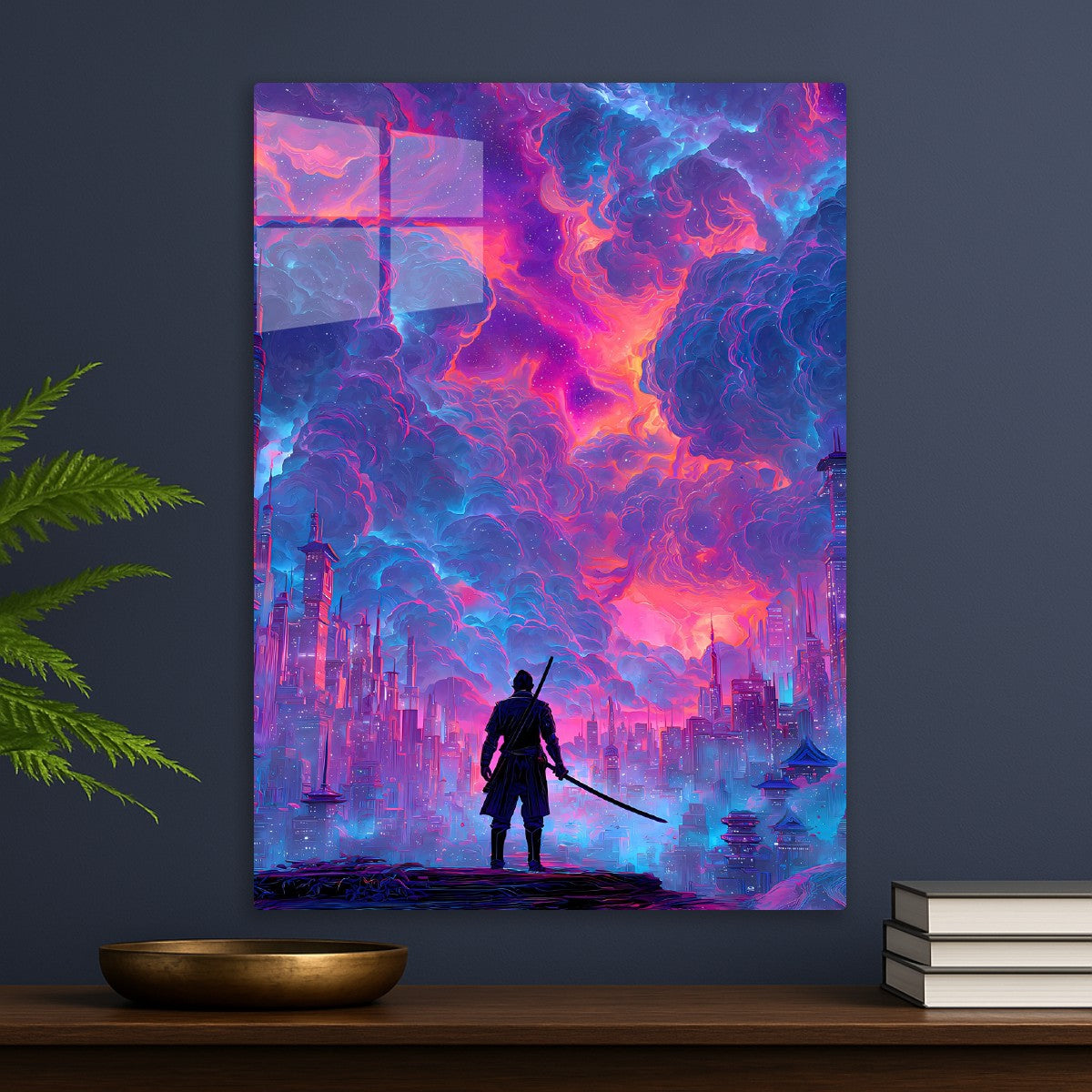 Samurai Japan Katana Cityscape