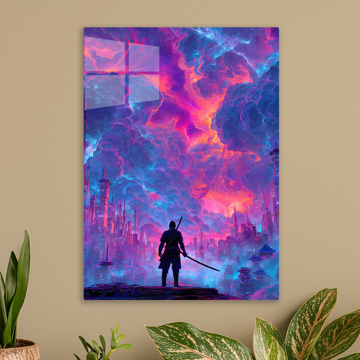 Samurai Japan Katana Cityscape