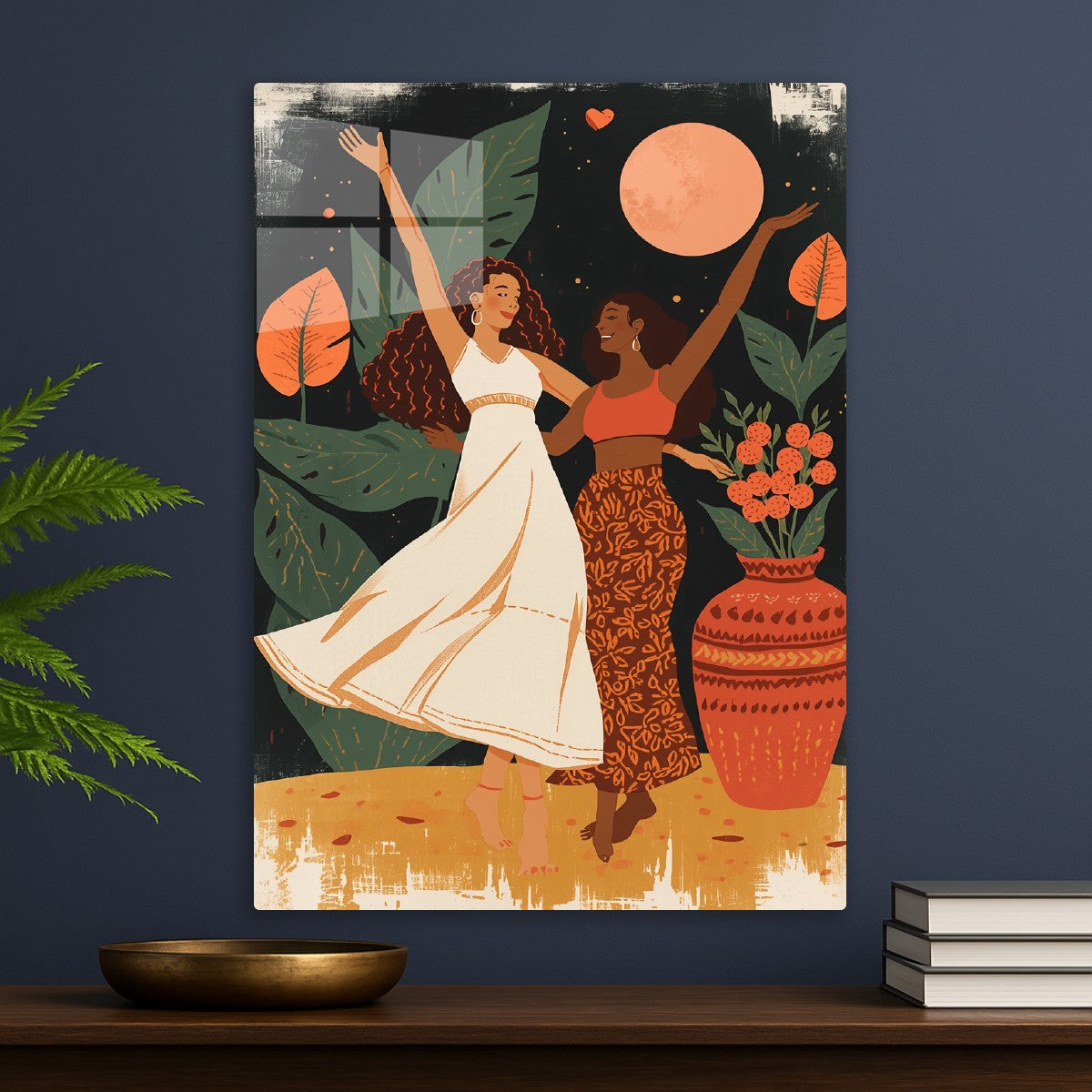 Dancing under glass moon