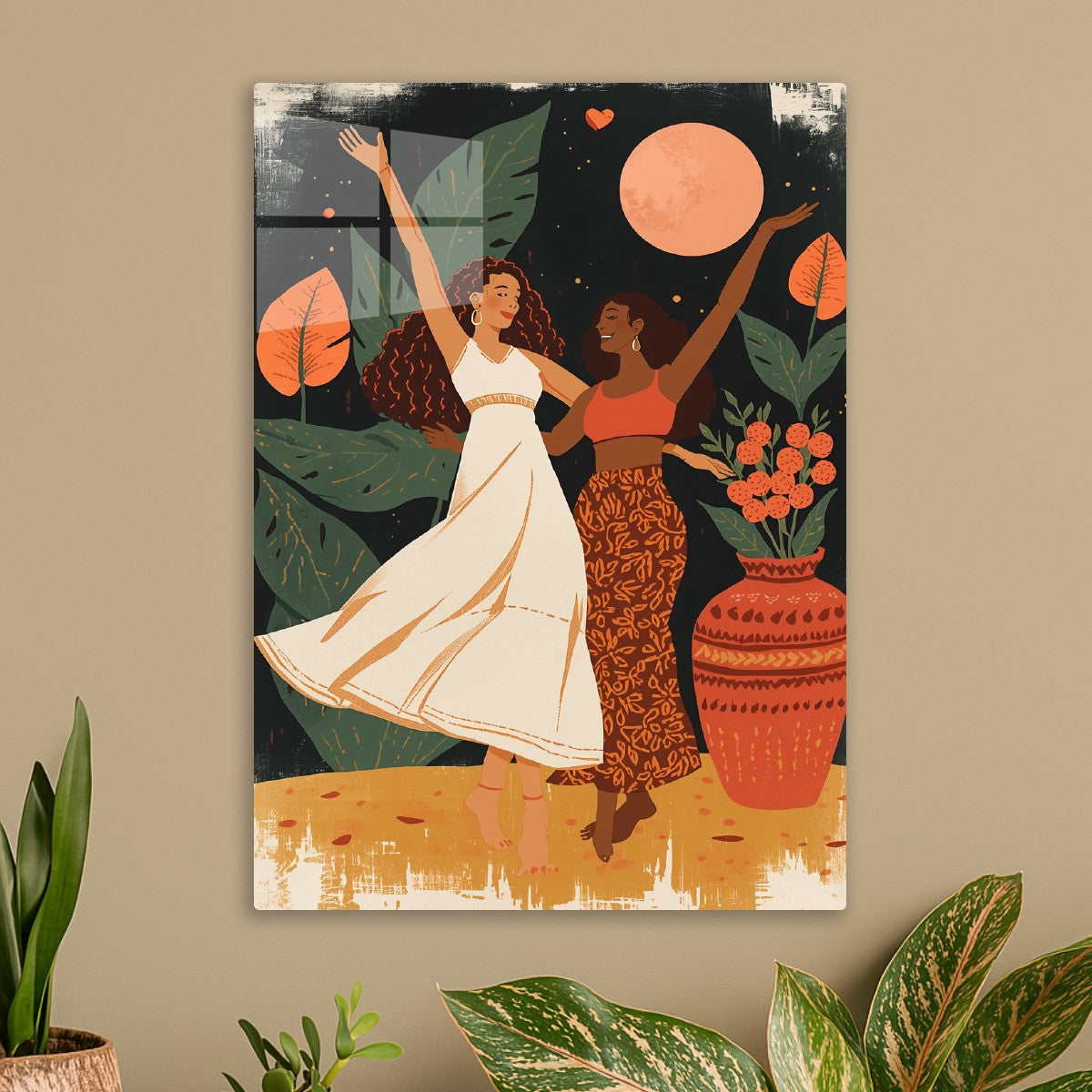 Dancing under glass moon