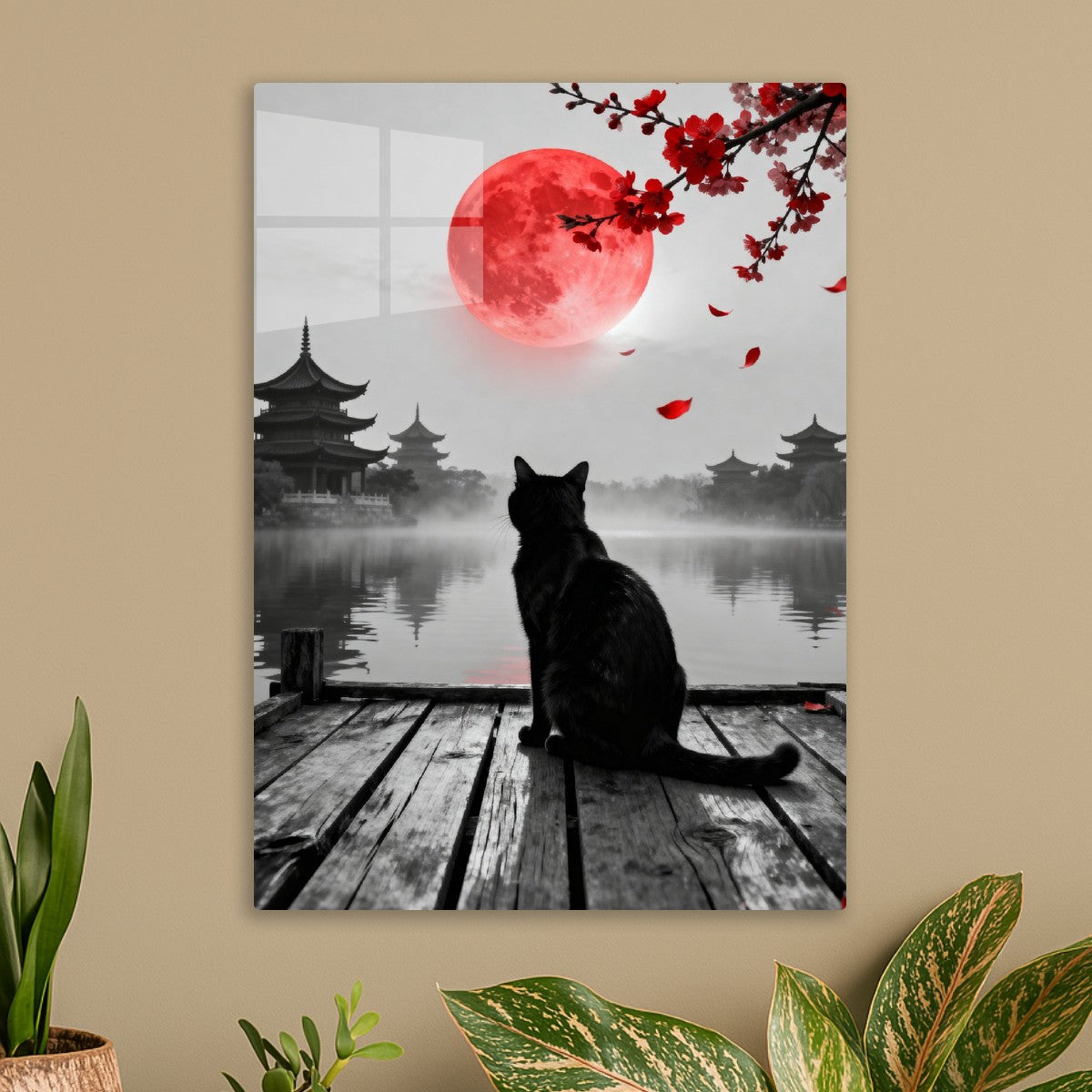 Cat and Moon