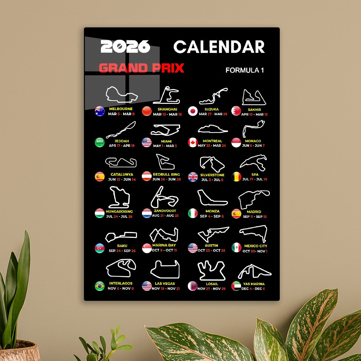 Formula 1 2026 Calendar Grand 