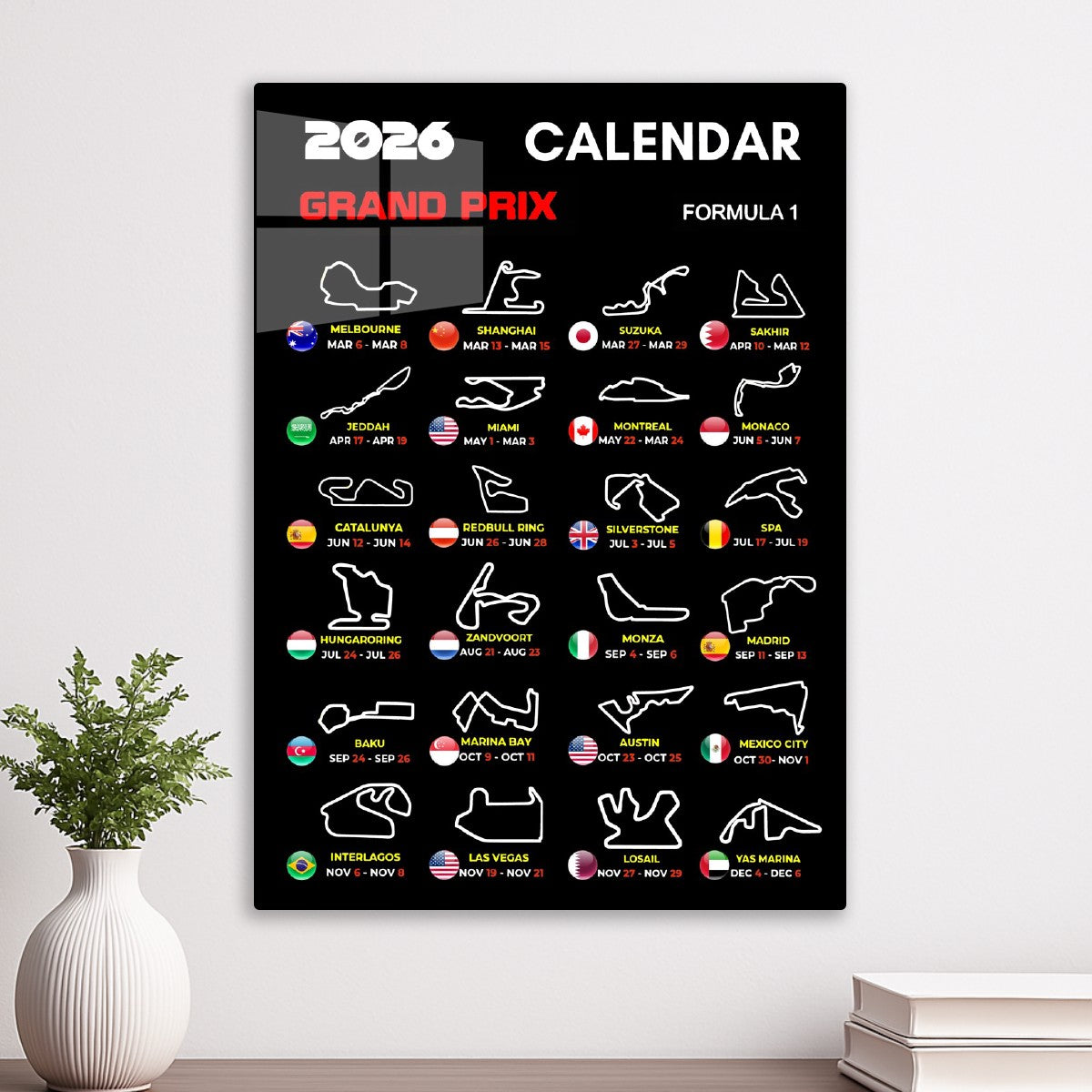 Formula 1 2026 Calendar Grand 