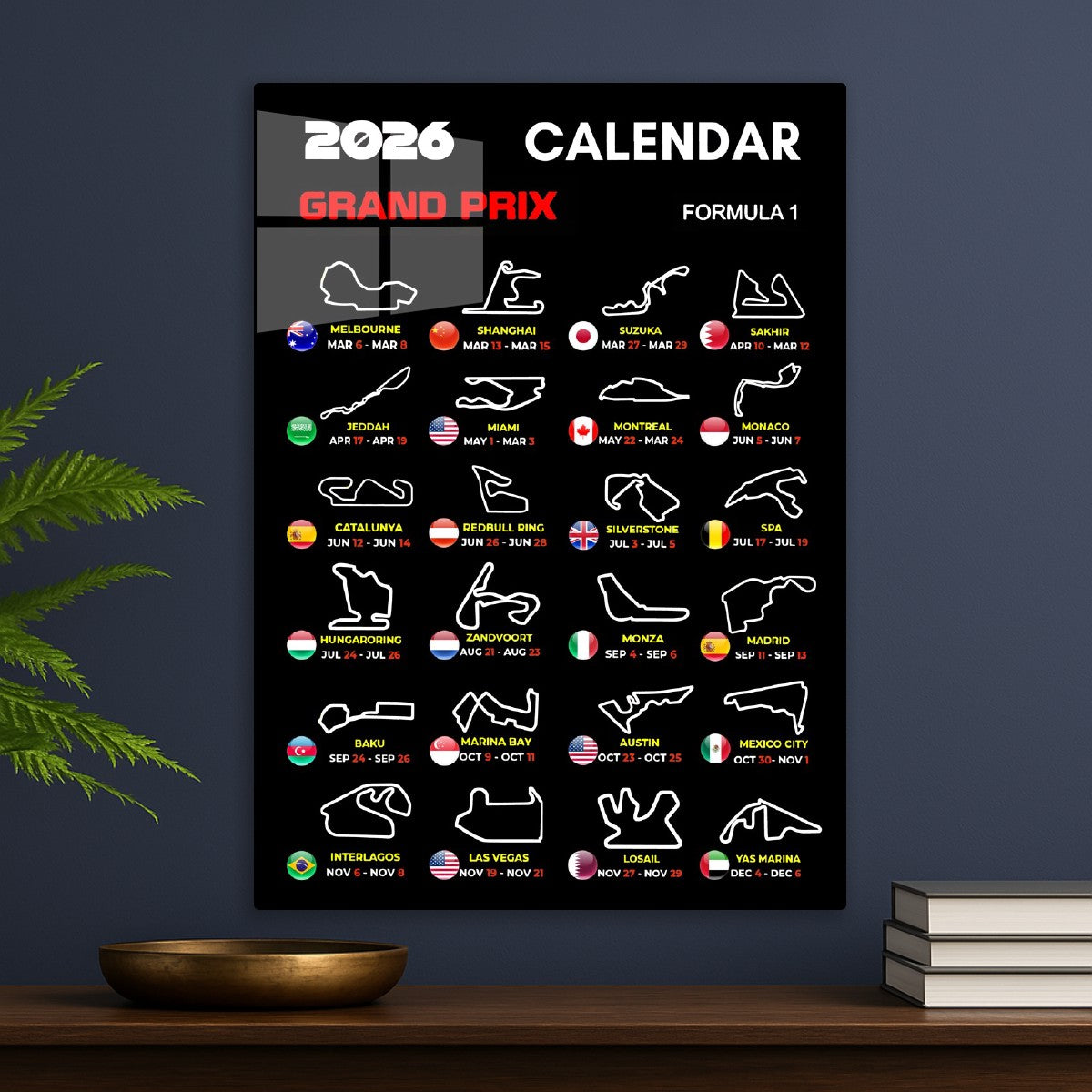 Formula 1 2026 Calendar Grand 