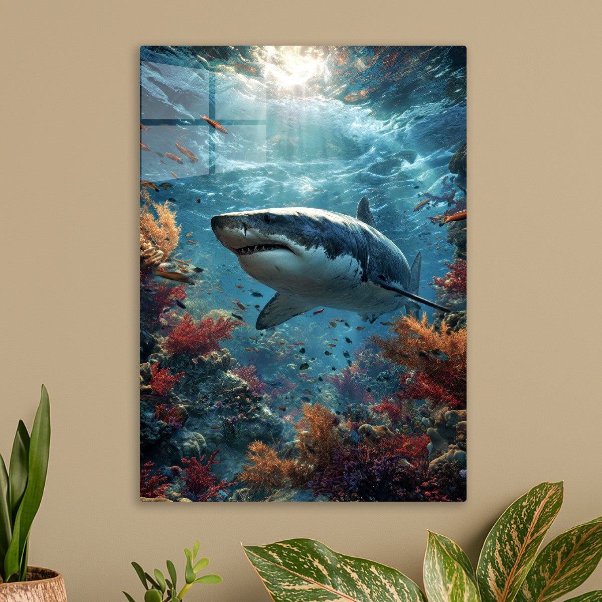 Great White Shark On The Hunt