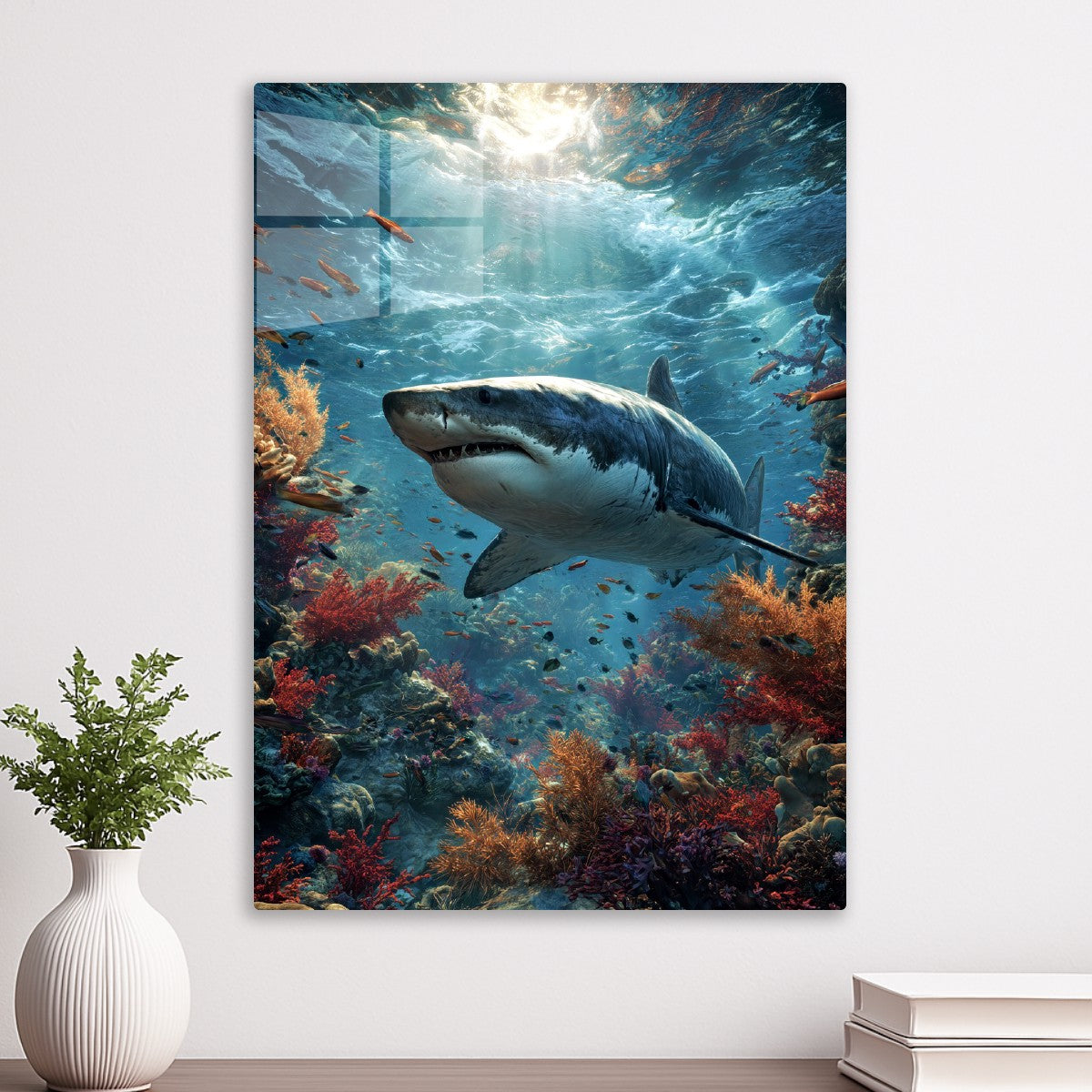 Great White Shark On The Hunt