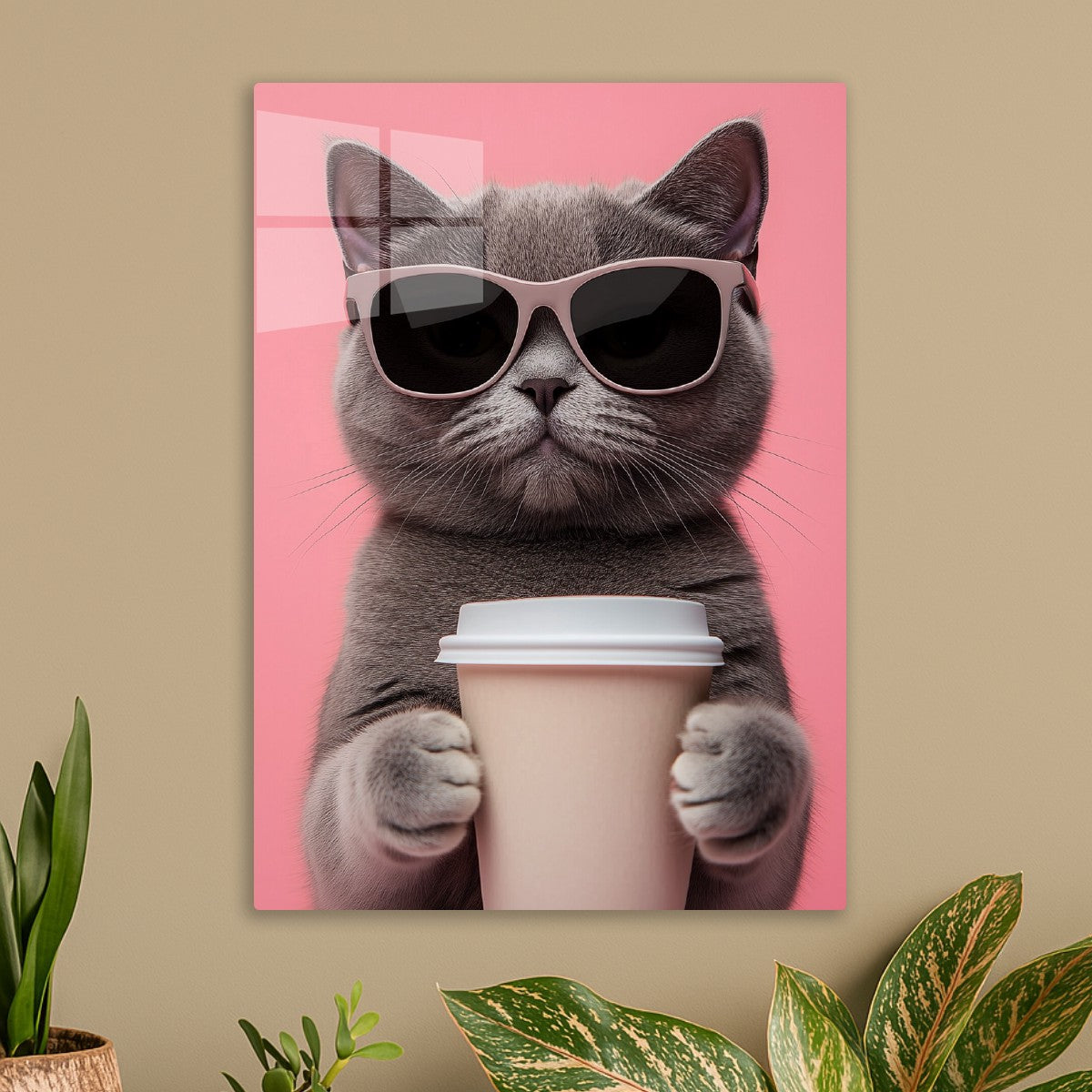 Sunglass grey cat
