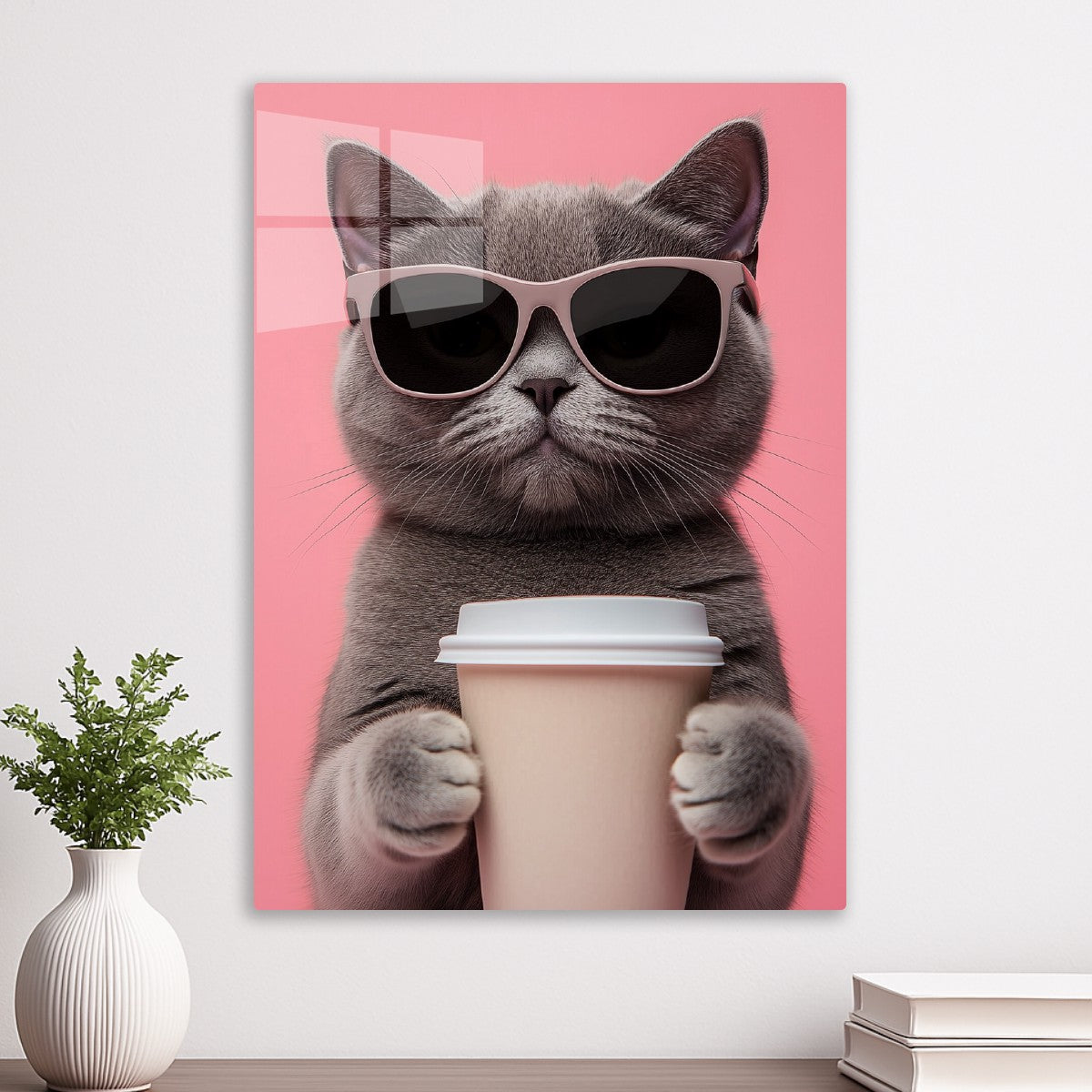 Sunglass grey cat