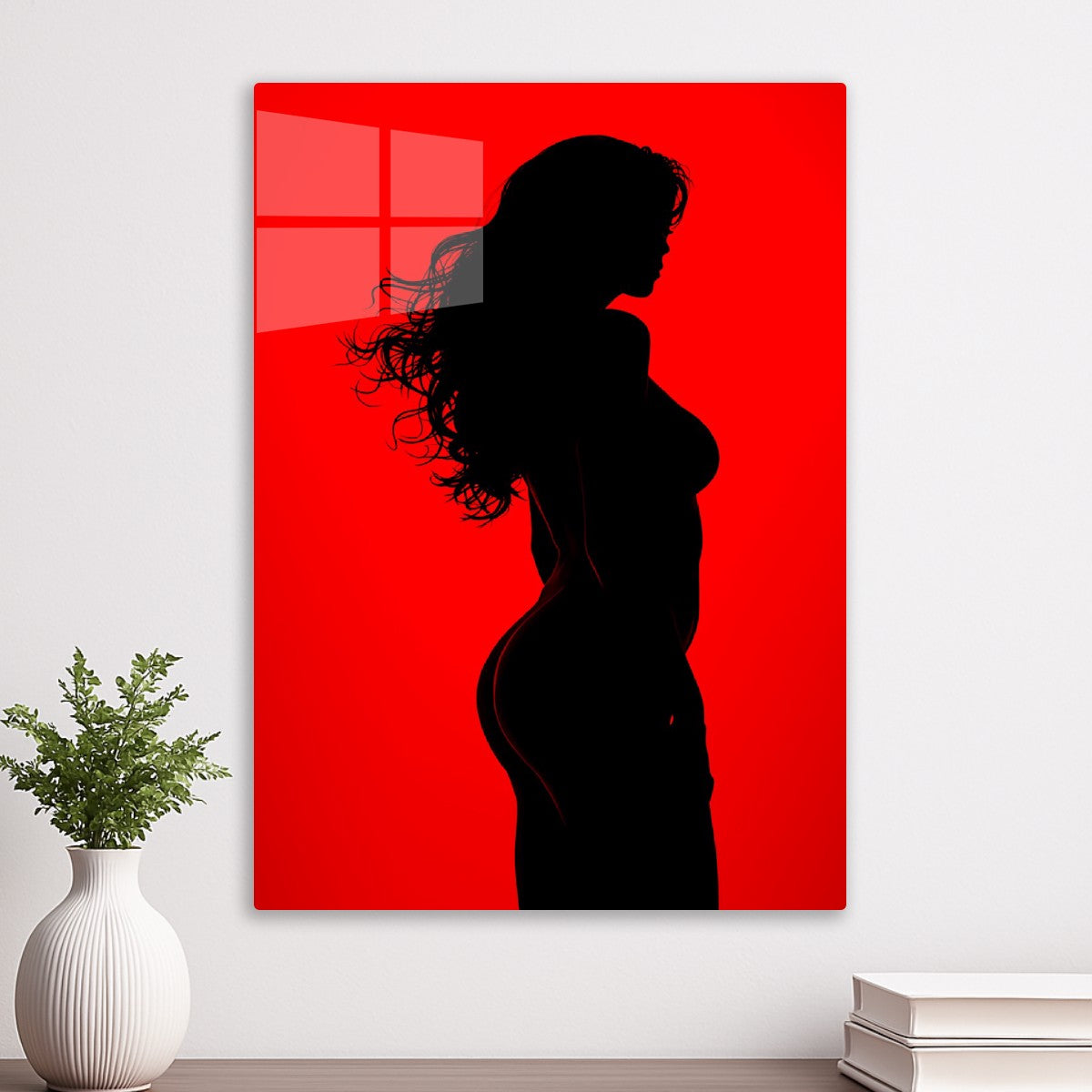 Bold Red Silhouette
