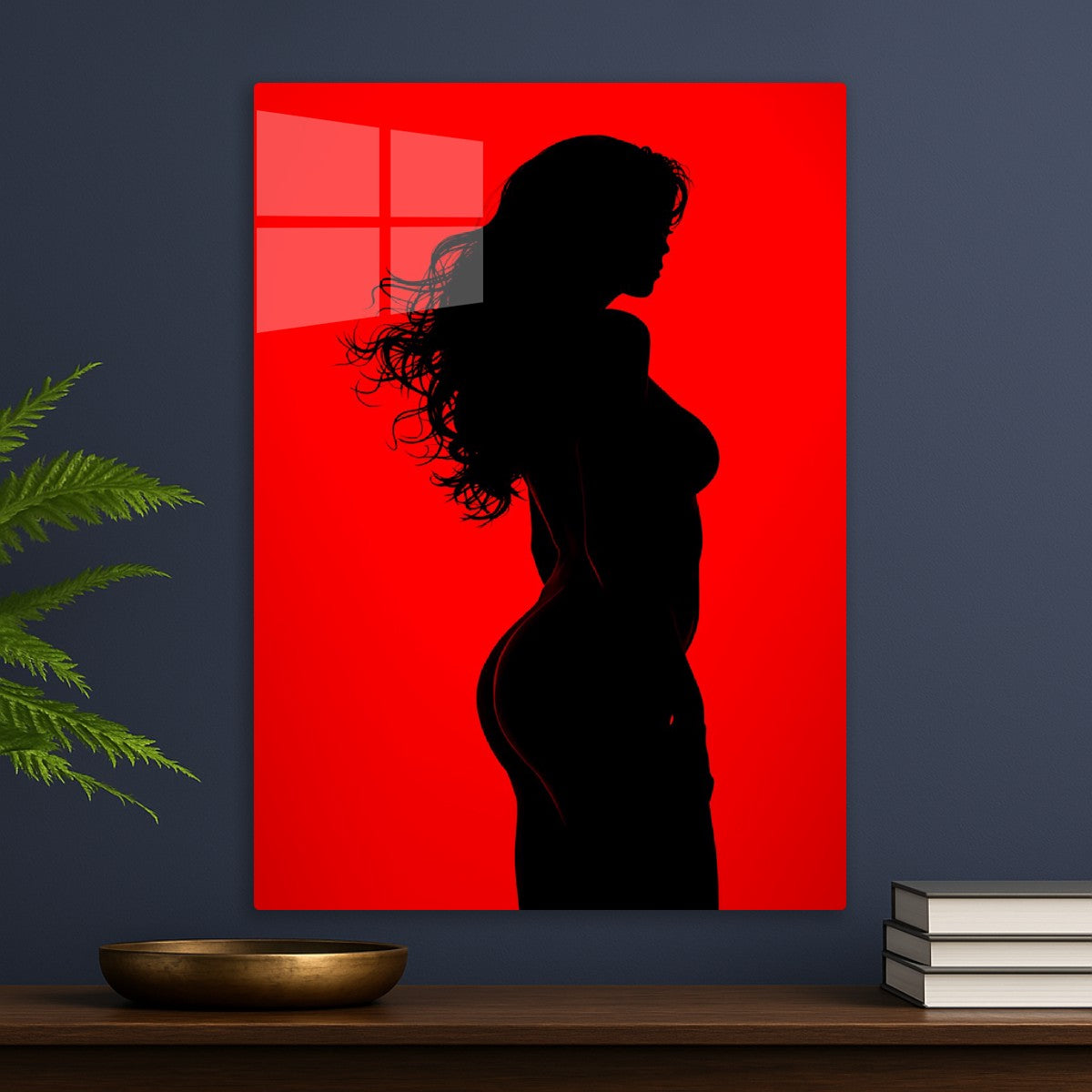 Bold Red Silhouette