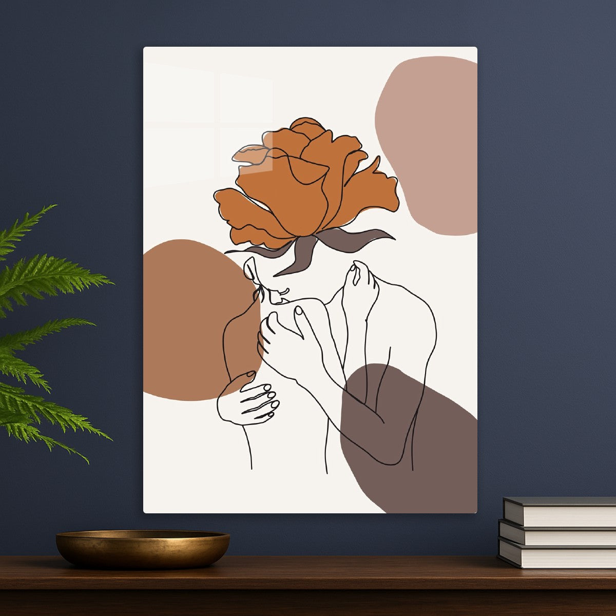 Abstract Woman with Flower 