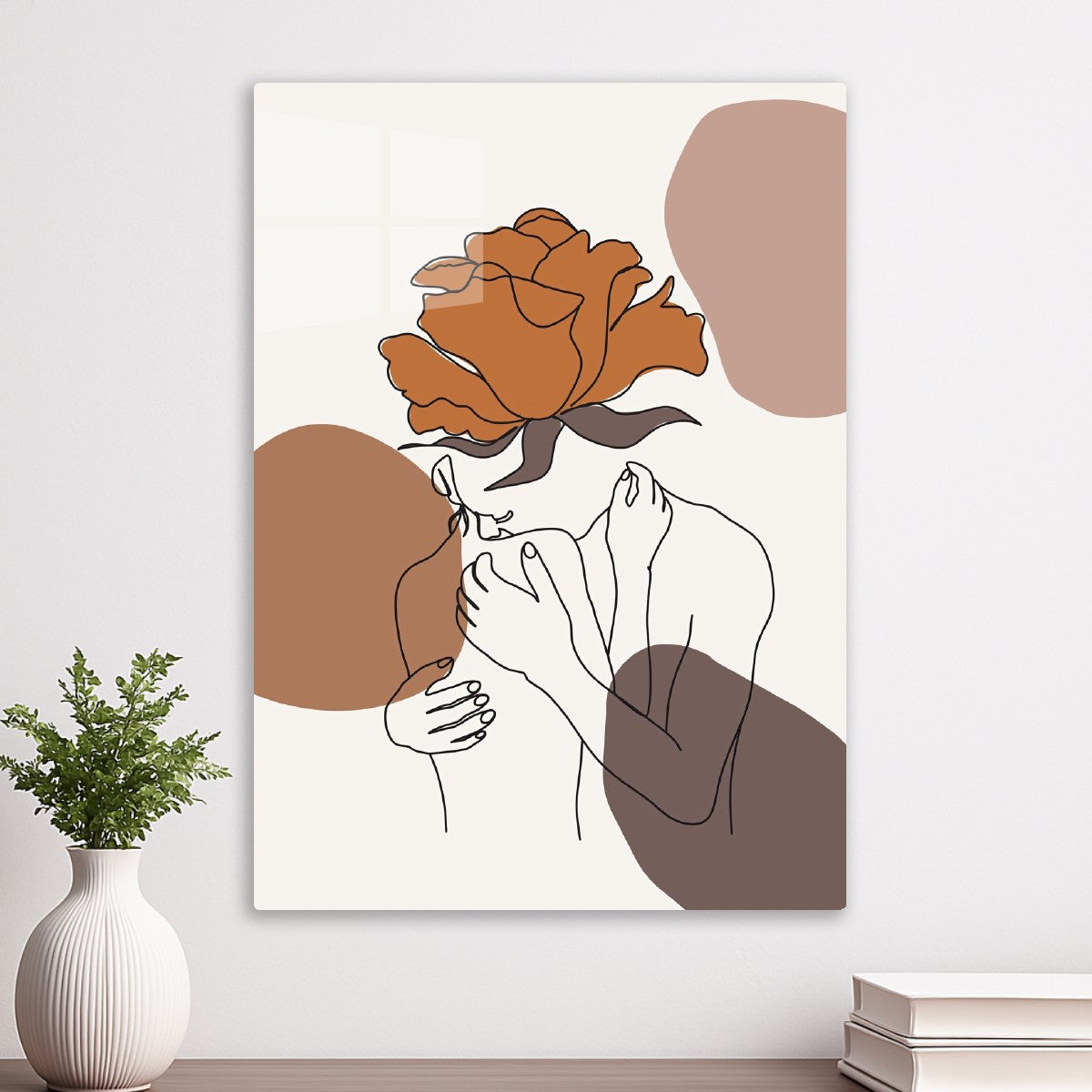 Abstract Woman with Flower 