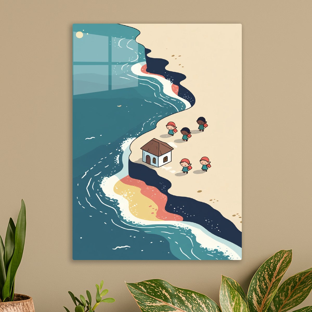 Coastal Village Illustration