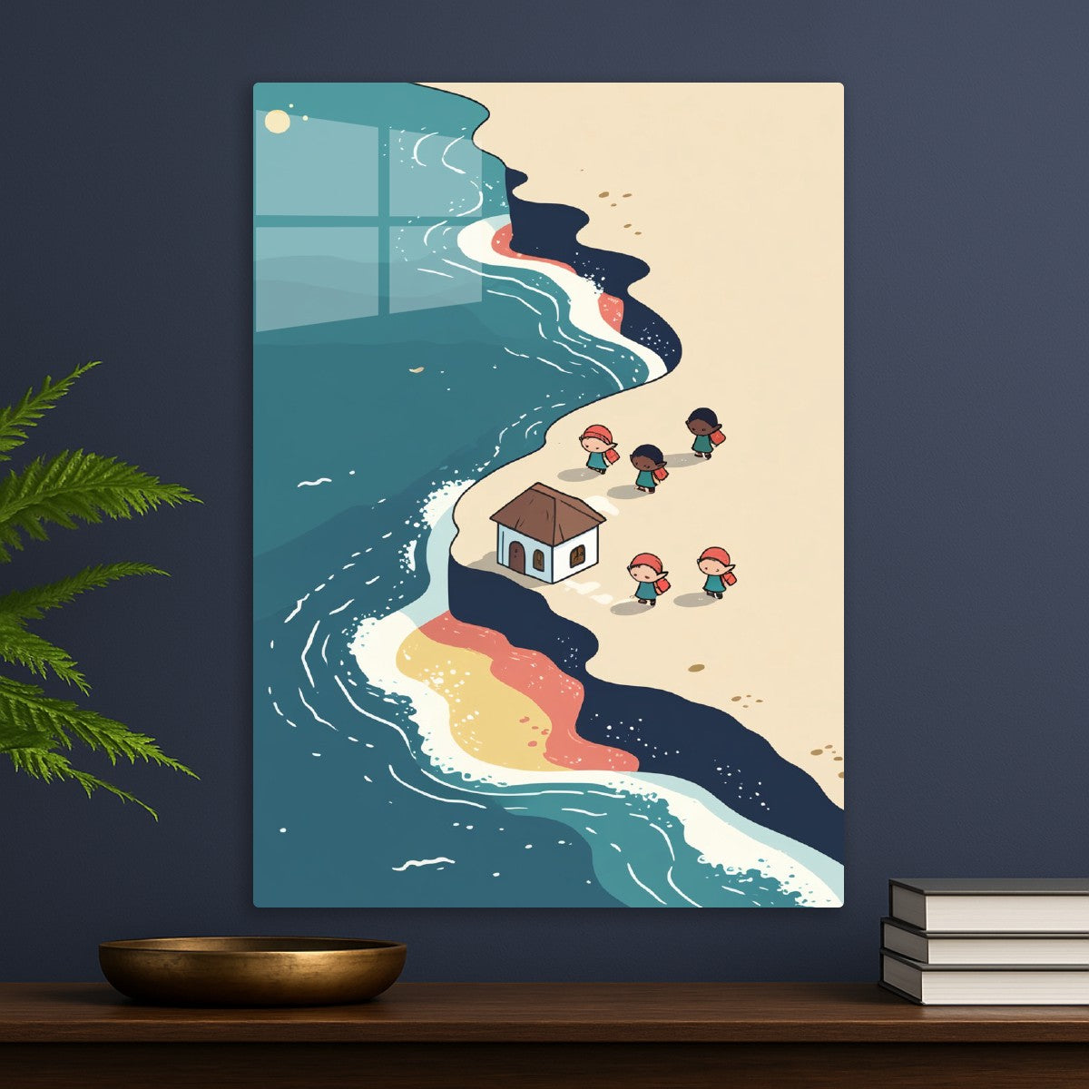 Coastal Village Illustration