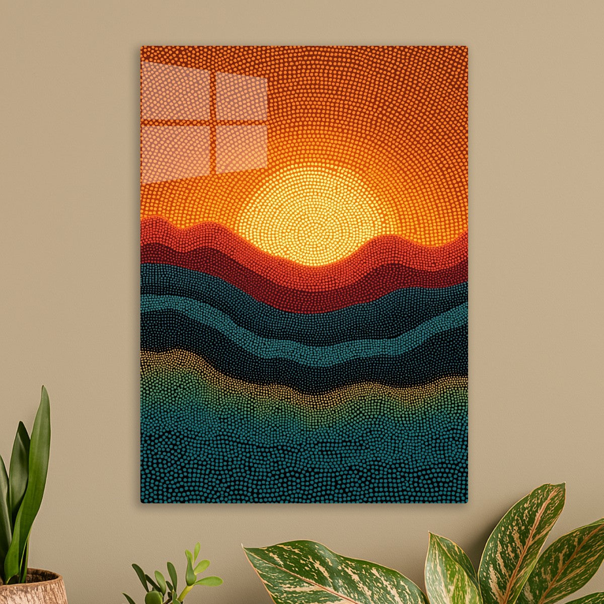Aboriginal Dot Art Sunset