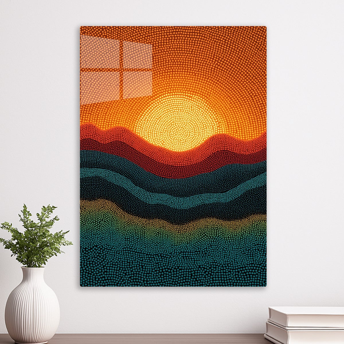 Aboriginal Dot Art Sunset