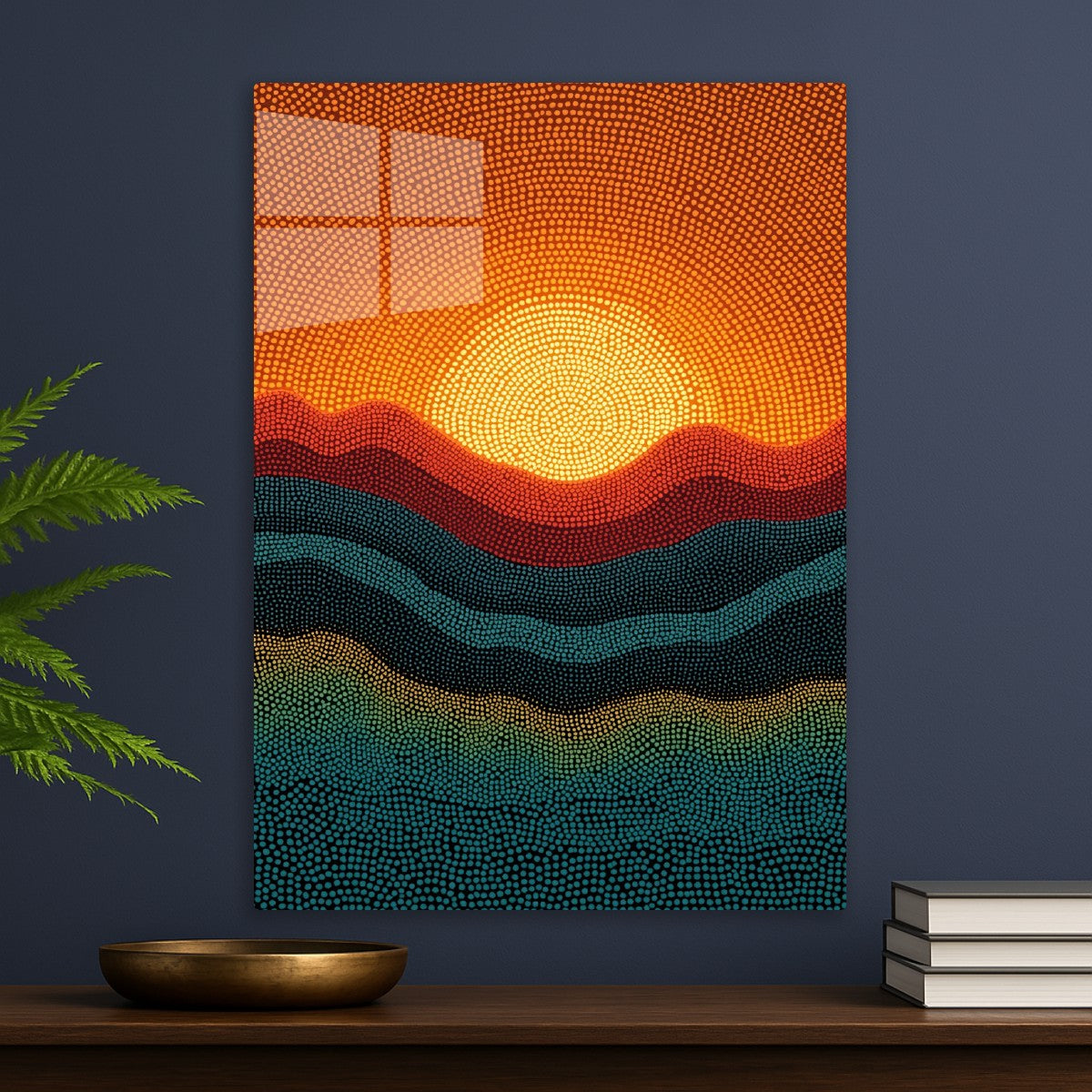 Aboriginal Dot Art Sunset