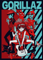 Gorillaz band poster art
