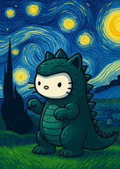 Catzilla starry night