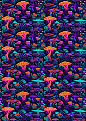 Trippy Black Light Mushrooms