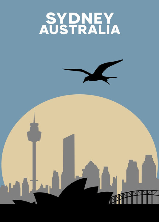 Sydney Skyline Silhouette Art