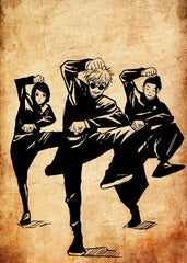 Yuji Itadori, Suguru Geto and Satoru Gojo, Jujutsu Kaisen