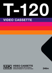 VHS type case T-120 retrowave
