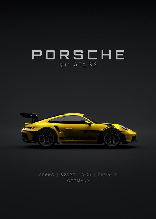 Porsche 911 GT3 RS 2022 Yellow