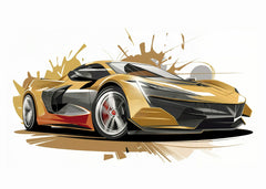 Abstract Supercar Illustration