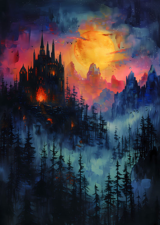 Midnight Fog Forest