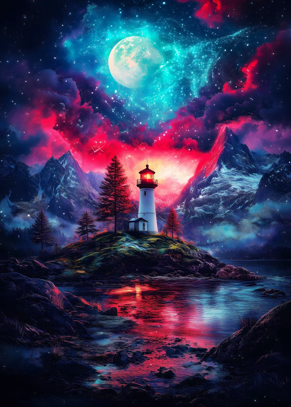 Cosmic Lighthouse Dreamscape